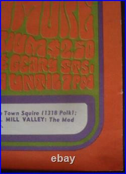 thumbnail image 2 of Original 1968 Big Brother & The Holding Company / Jefferson Airplane Winterland Bill Graham Postcard BG-100 2 of 2