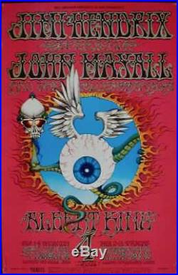 JIMI HENDRIX BG 105-2 FILLMORE concert poster 1968 RICK GRIFFIN BILL GRAHAM