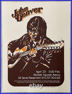 JOHN DENVER Market Square Arena 1976 Vintage Original Concert Tour Poster