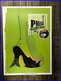 Jager DiPaola Kemp 2000 Phish Radio City Music Hall Concert Poster Dry Goods