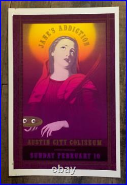 Jagmo 1991 Jane's Addiction Concert Poster UNCUT @ Austin City Coliseum TX