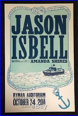 Jason Isbell Hatch Show Print Concert 3 Poster Set @ Ryman Nashville, TN 2014