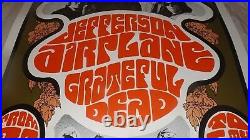 Jefferson Airplane Grateful Dead Bill Graham 1967 Fillmore Concert Poster