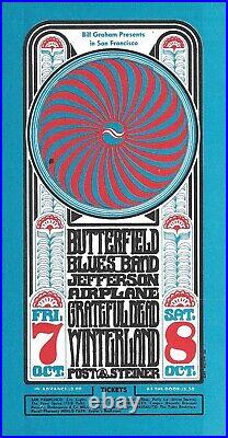 Jefferson Airplane Grateful Dead Butterfield Fillmore Concert Handbill TYPE A