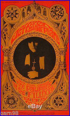 Jefferson Airplane Paupers Psychedelic Original BG Concert Poster 1967