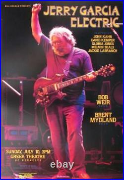 Jerry Garcia Band Electric 1988 Rock Concert Poster Greek Theater