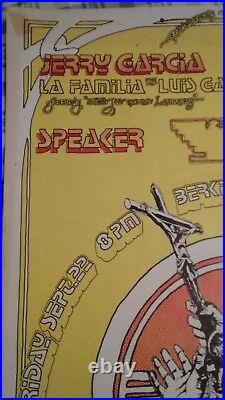 Jerry Garcia Merlre Saunders 1972 benefit concert poster Berkeley, CA