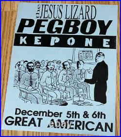Jesus Lizard Pegboy Kepone Great American Music Hall'94 ORIGINAL Concert Poster