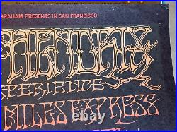 Jimi Hendrix 1968 Fillmore Auditorium Bill Graham Concert Poster Bg-140