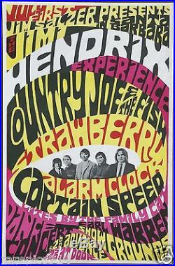 Jimi Hendrix Experience Authentic Original Vintage 1967 Concert Promo Poster