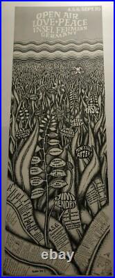 Jimi Hendrix Insel Fehmarn Concert Poster AOR BG FD