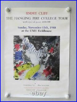 Jimmy Cliff New Hampshire 1988 Unh Original Concert Poster Reggae