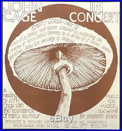 John CAGE (Composer) John Cage in Concert Original Flyer