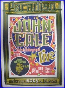 John Cale Jimi Hendrix Amsterdam 1980 Concert Poster