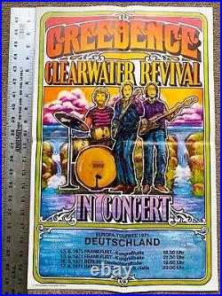 John Fogerty Creedence Clearwater Revival German Original 1971 Concert Poster