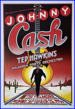 Johnny Cash Concert Poster San Francisco 1994 F-162 The Fillmore