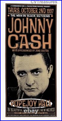 Johnny Cash In Person Original Vintage Concert Poster 1997