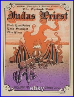 Justin Hampton. Judas Priest. Concert Poster. Signed And Numbered