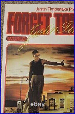 Justin Timberlake Forget Tomorrow 2024 Tour Concert Poster & VIP Pass 7/25 & 26