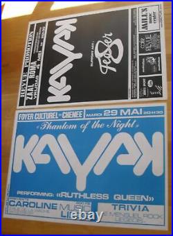 KAYAK 2 original silkscreen concert posters'79 dutch prog