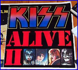 KISS 1977 Alive 2 Tour Madison Square Garden NY Street Bus Concert Poster Aucoin