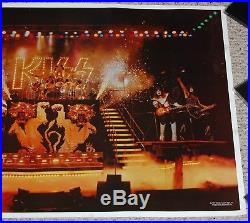 KISS Alive 2 Concert Stage Boutwell Poster 1977 Aucoin Gene Simmons Ace Frehley