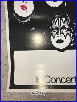 KISS Original Early 70s Unused Concert Promo Poster Tour Blank Paul Stanley ROCK