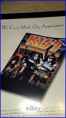 KISS Rare Original 2001 Farewell Mohegan Sun Lobby Concert Promo Poster