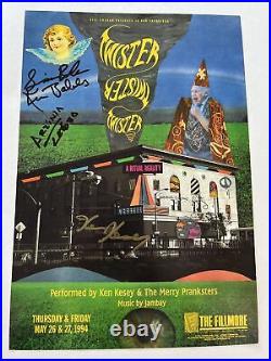 Ken Kesey Ken Babbs Merry Pranksters Signed This Original Concert Poster