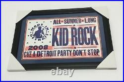 Kid Rock 2008 Rock N Roll Concert Tour Poster Made in Detroit Hatch Show Framed