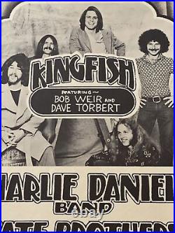Kingfish Charlie Daniels Band Winterland SF 1970's Original Concert Poster