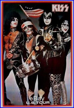 Kiss 1976 / 1977 Rock And Roll Over U. S. Concert Tour Original Aucoin Poster Nmt