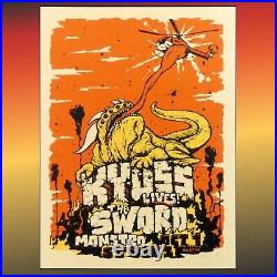 Kyuss Lives, The Sword Concert Poster Austin 2011 by Billy Perkins Variant S/N