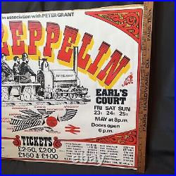 LED ZEPPELIN 1975 Earl's Court London Concert Poster Rare Size Original