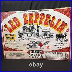 LED ZEPPELIN 1975 Earl's Court London Concert Poster Rare Size Original