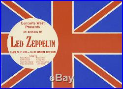 LED ZEPPELIN Original 1970 DALLAS TEXAS Concert Handbill / Flyer SUPER RARE