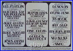 LED ZEPPELIN THE WHO PINK FLOYD 1971 BGP Concert poster RANDY TUTEN NM 1st Print