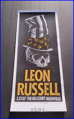 LEON RUSSELL #70/100 Print Mafia BELCOURT THEATRE NASHVILLE 2007 Concert Poster