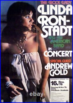 LINDA RONSTADT rare German concert poster from 1976 (33 x 23 inch) rolled