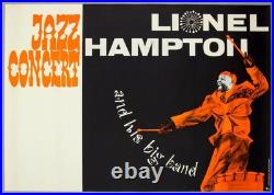 LIONEL HAMPTON rare vintage original Germany 1961 jazz concert poster MEYER