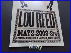 LOU REED 2008 Hatch Show Print Nashville RYMAN Concert Poster