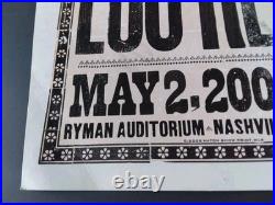 LOU REED 2008 Hatch Show Print Nashville RYMAN Concert Poster