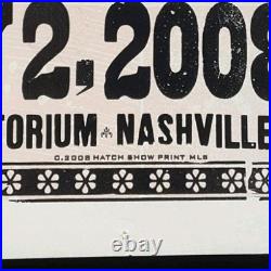 LOU REED 2008 Hatch Show Print Nashville RYMAN Concert Poster