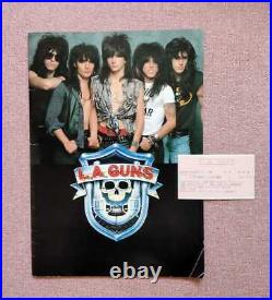 L. A. GUNS Concert Discount Ticket 1988 1989 1991 in Japan Japan Rare withPamphlet
