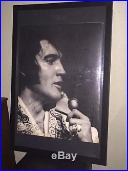 Large Rare Concert Poster With Elvis Presley Autograph On Tour / Hilton