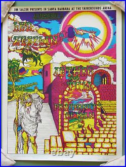 Led ZeppelinJethro TullSanta Barbara August 1969 Concert Poster 1st Print New