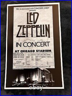 Led Zeppelin / 1980 Unused Concert Ticket with 11x17 Original Concert Poster