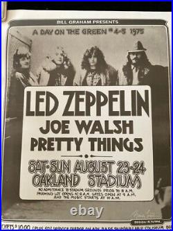Led Zeppelin Joe Walsh Bill Graham 1975 Original Concert Poster Randy Tuten