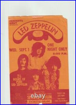 Led Zeppelin Original First Printing Very Rare Early Concert Flyer Handbill