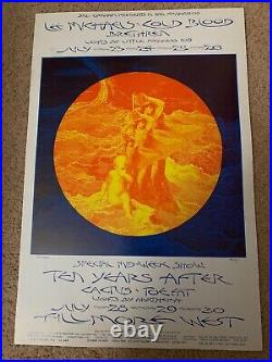 Lee Michaels COLD BLOOD 1970 Original Concert Poster From The Fillmore No 244